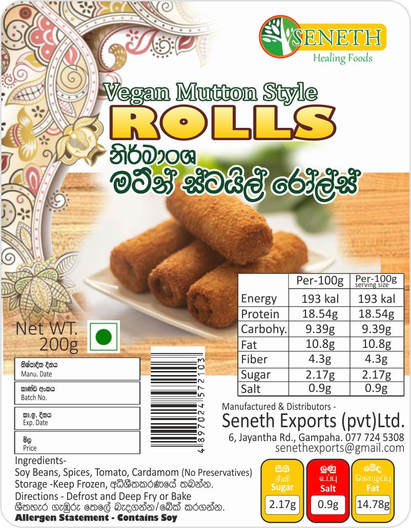 Vegan mutton style Rolls