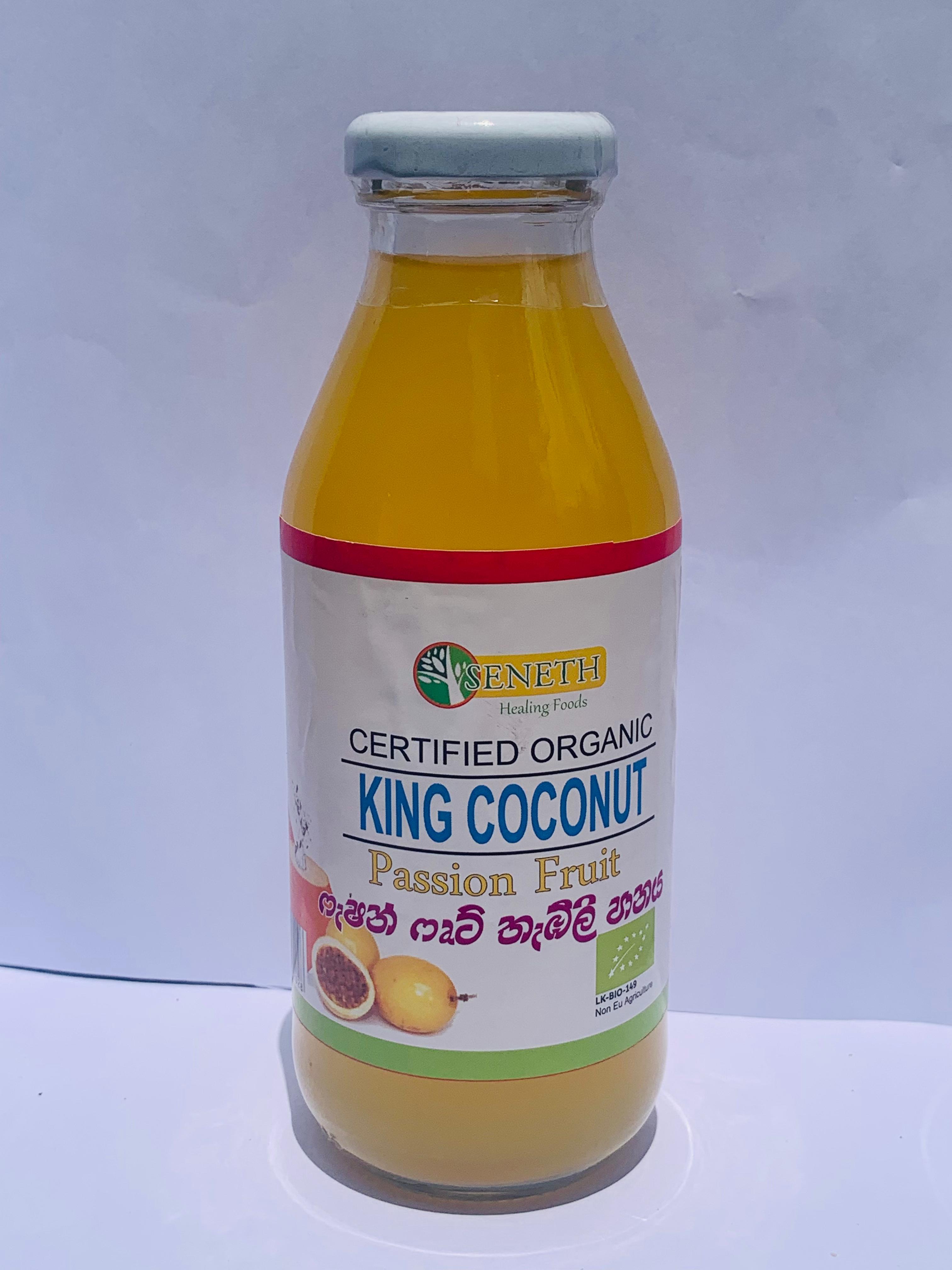 Organic king coconut Passion fruit 